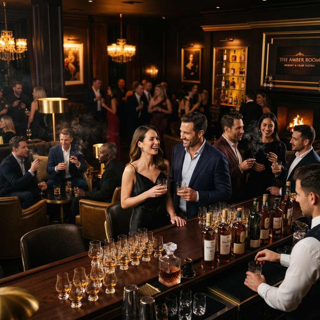 Guests at a WHISKEY D tasting event